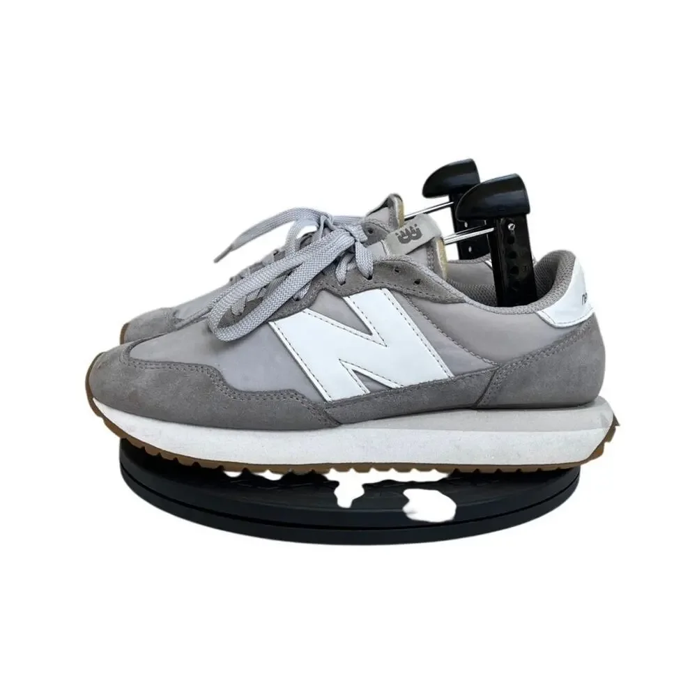 Unisex New Balance 237 Suede Mesh Grey White Sneakers M7 W8.5 WS237NM